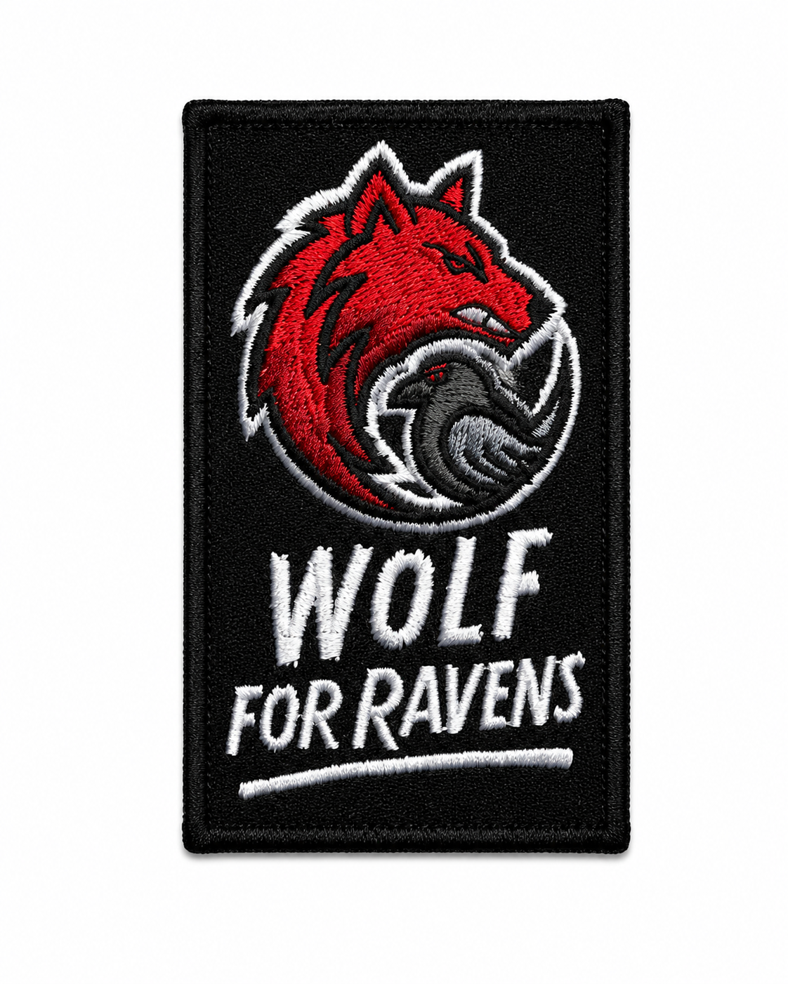 Wolf For Ravens Logo Vertical Patch
