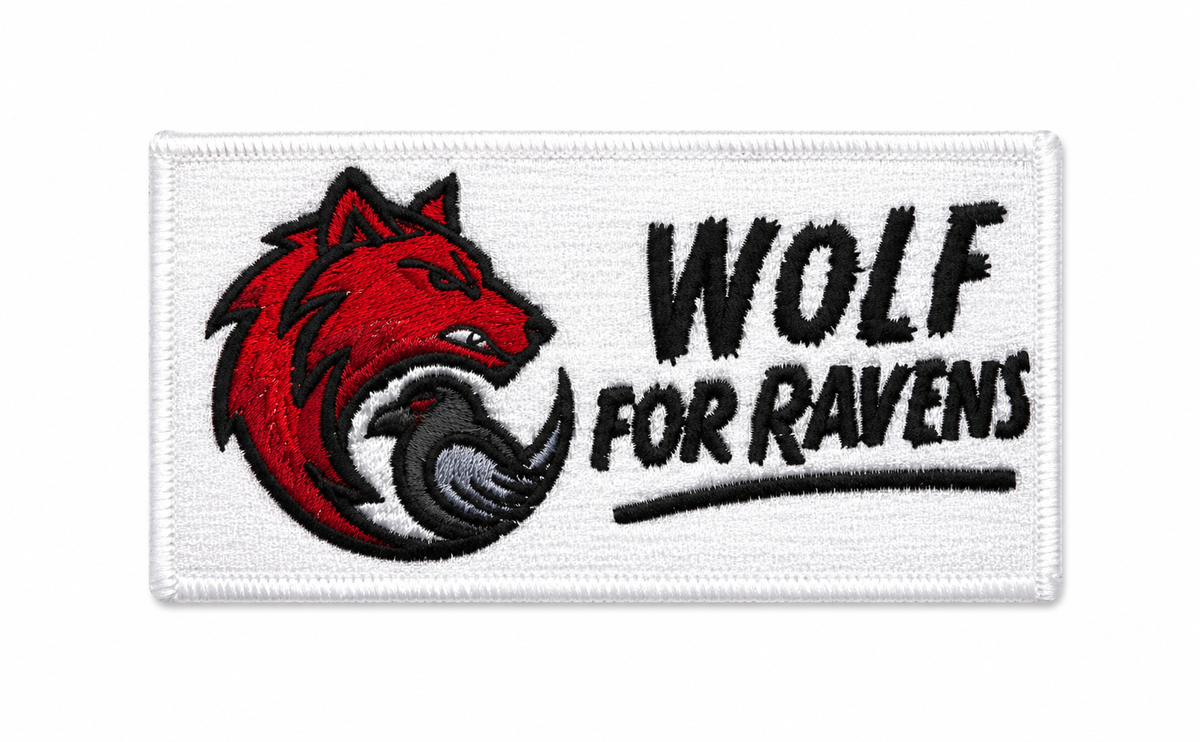 Wolf For Ravens Logo Horizontal Patch