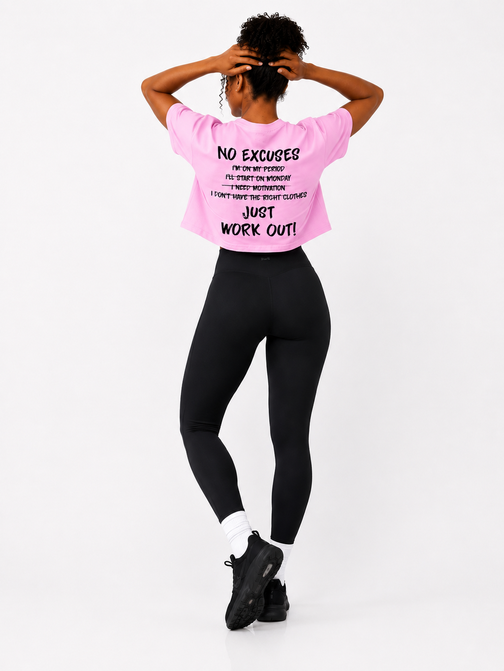 Essential Just Work Out Crop Tee