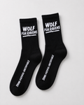 Wolf For Ravens Signature Black Crew Socks