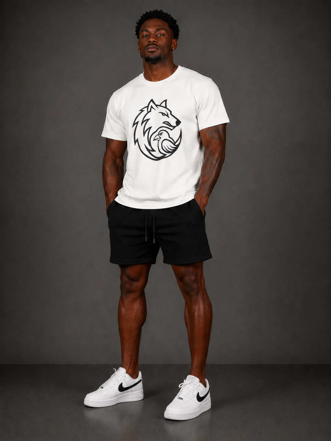 Alpha Crest White Tee