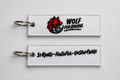 Wolf For Ravens Full White Logo Embroidered Key Chain